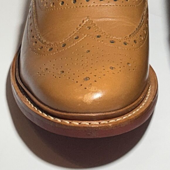 Samuel Windsor Flintsham Brogue Wingtip Mens UK 11G / US 11.5W Tan Leather Dress - Picture 3 of 15